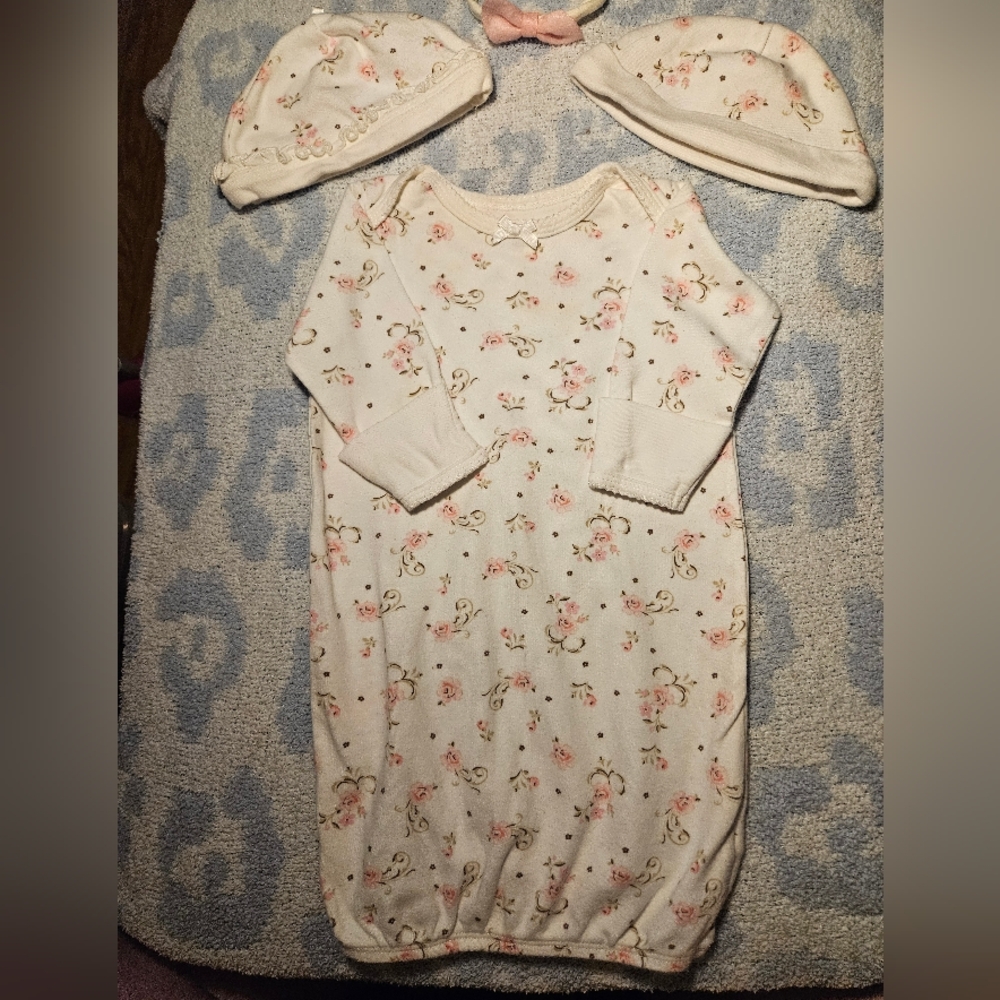 Little Me Cream Floral Sleep Sack